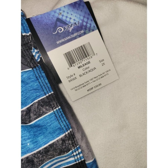 Kanu surf blue and black Swim Trunks 2x - Picture 3 of 4